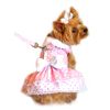 Polka Dot & Lace Dog Dress Set – With Matching Leash