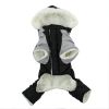 Black & Grey Ruffin It Dog Snow Suit Harness – Warm Winter Pet Outfit