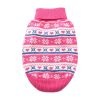 Dog Cable Knit Sweater (100% Cotton, Snowflakes & Hearts Pink)