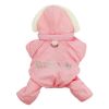 Pink Ruffin It Dog Snow Suit Harness – Warm Winter Pet Outfit